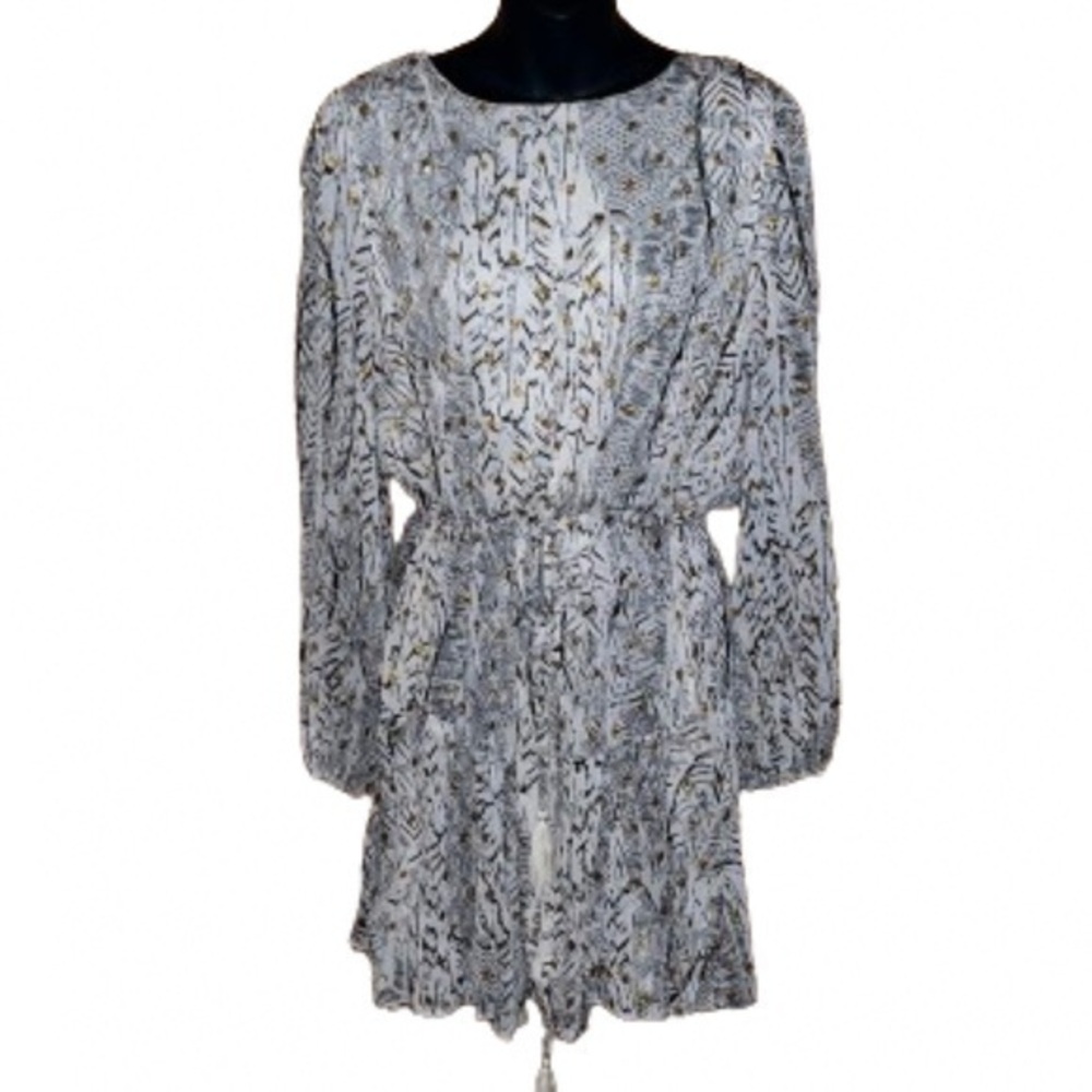 Arula floral with gold accents midi dress size X